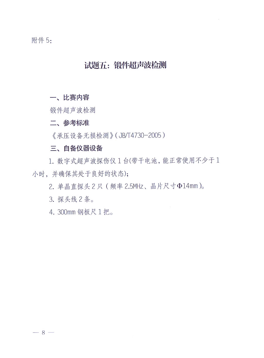 國家質(zhì)量監(jiān)督檢驗檢疫總局《關于舉辦全國質(zhì)檢系統(tǒng)檢測技能大比武決賽的通知》