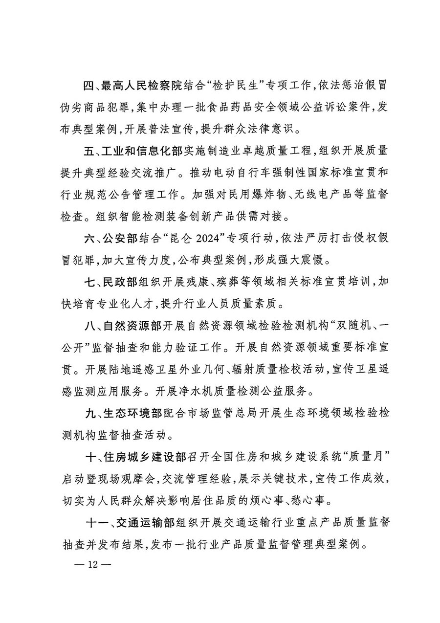 市場(chǎng)監(jiān)管總局等27個(gè)部門發(fā)布《關(guān)于開(kāi)展2024年全國(guó)“質(zhì)量月”活動(dòng)的通知》國(guó)市監(jiān)質(zhì)發(fā)〔2024〕74號(hào)